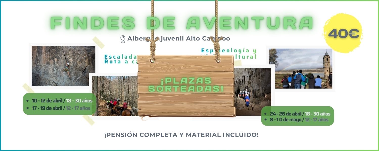findes de aventura plazas sorteadas